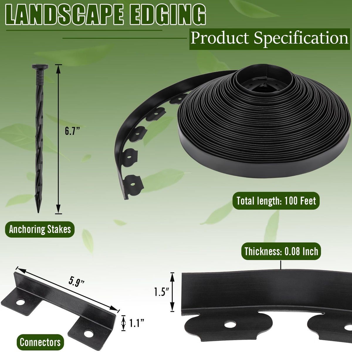 9th Shop landscape edging connectors displayed for easy curves.