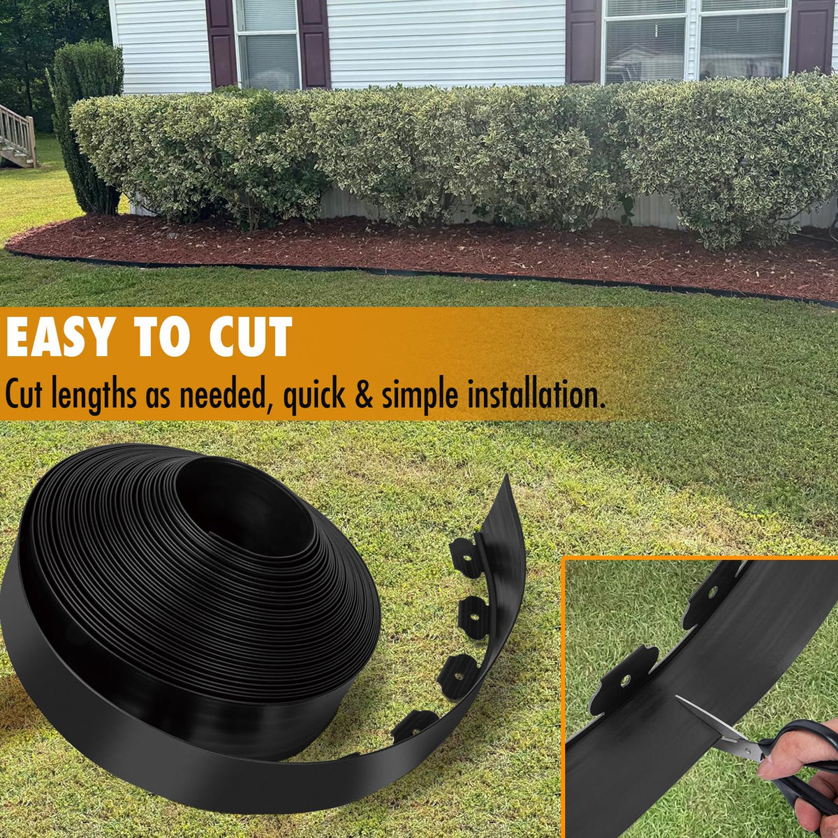 9TH SHOP 4x100 edging supports durable lawn and flower-bed separation.
