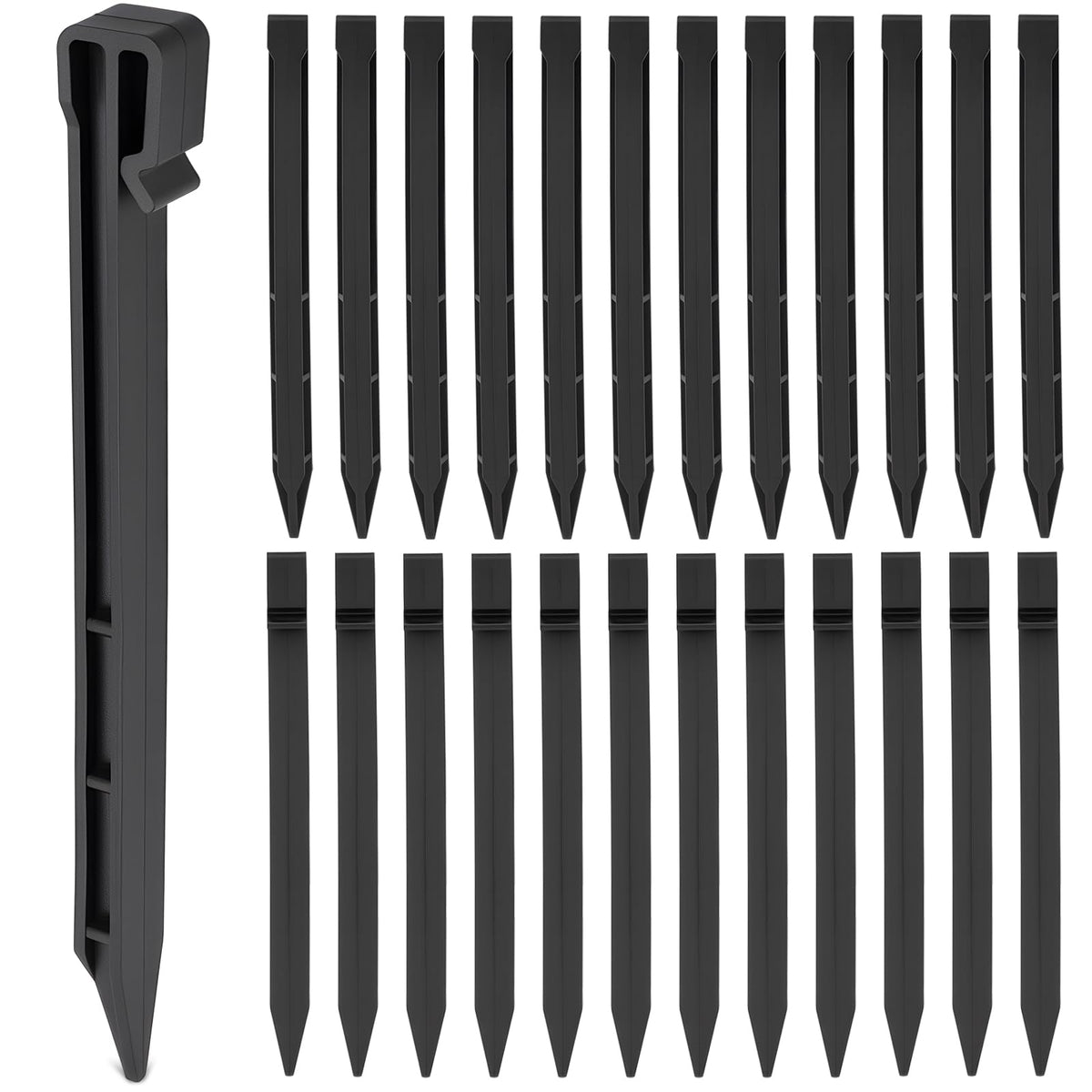 9TH SHOP landscape stakes 50-pack in black for edging and fabric stabilization
