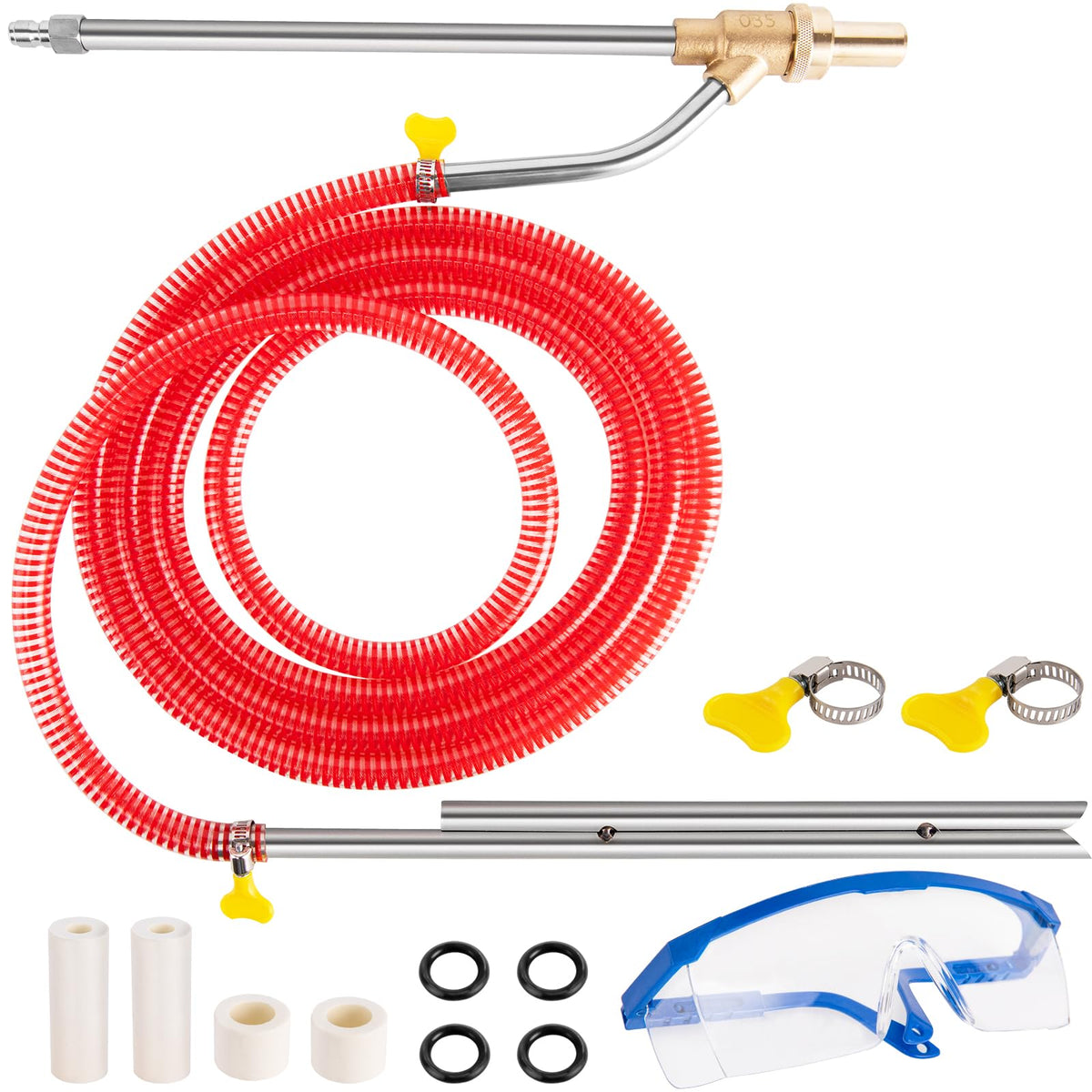 9thshop sandblaster kit close-up reveals brass and stainless steel build for lasting durability.