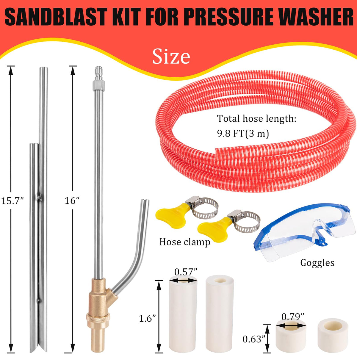 9thshop sandblaster in action, abrasive mixed with water for efficient surface cleaning.