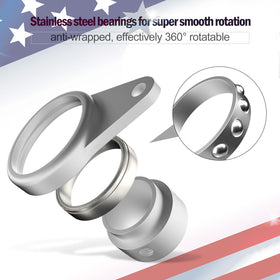 Loretoy flagpole ring with adjustable screws fits 0.75–1.02 inch poles.