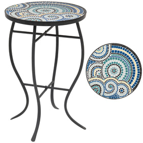 Ultym iron-frame side table showcases sturdy construction for daily outdoor use.