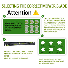 A ABIGAIL blades fit John Deere 145-155C series on 48-inch decks.