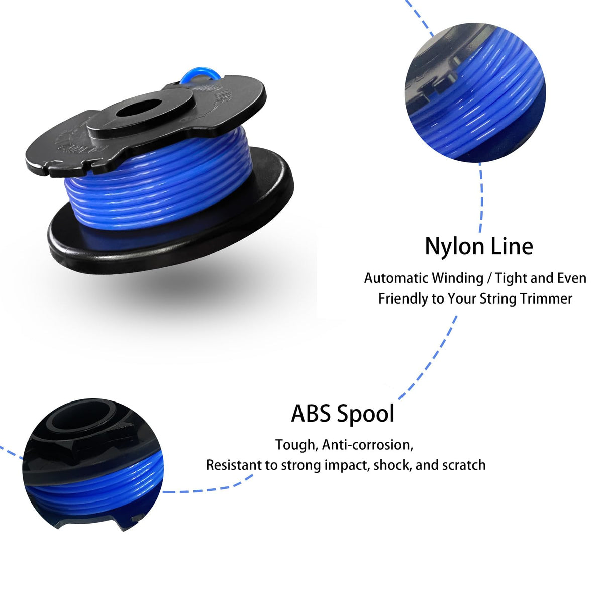 A ANLEOLIFE AC14RL3A compatible with 18V, 24V, and 40V trimmers for versatility.