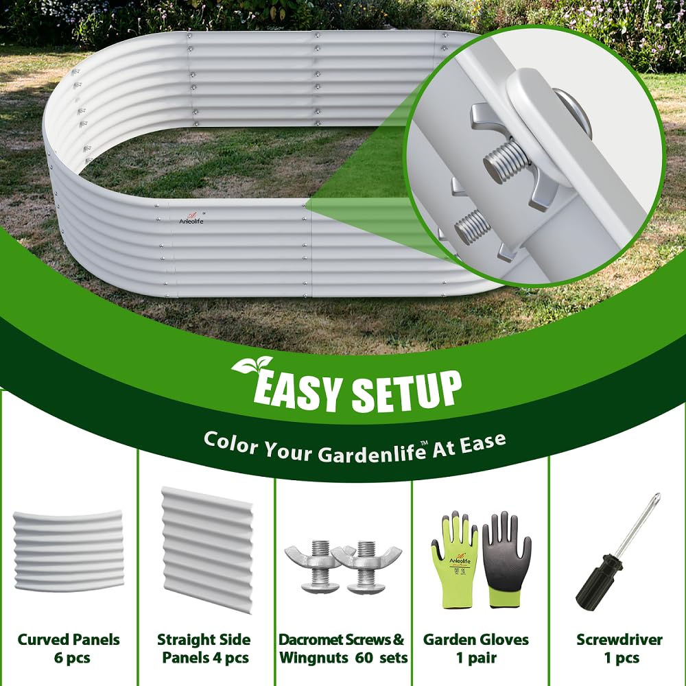 A ANLEOLIFE spacious 24-inch height supports medium to deep-rooted plants like vegetables.