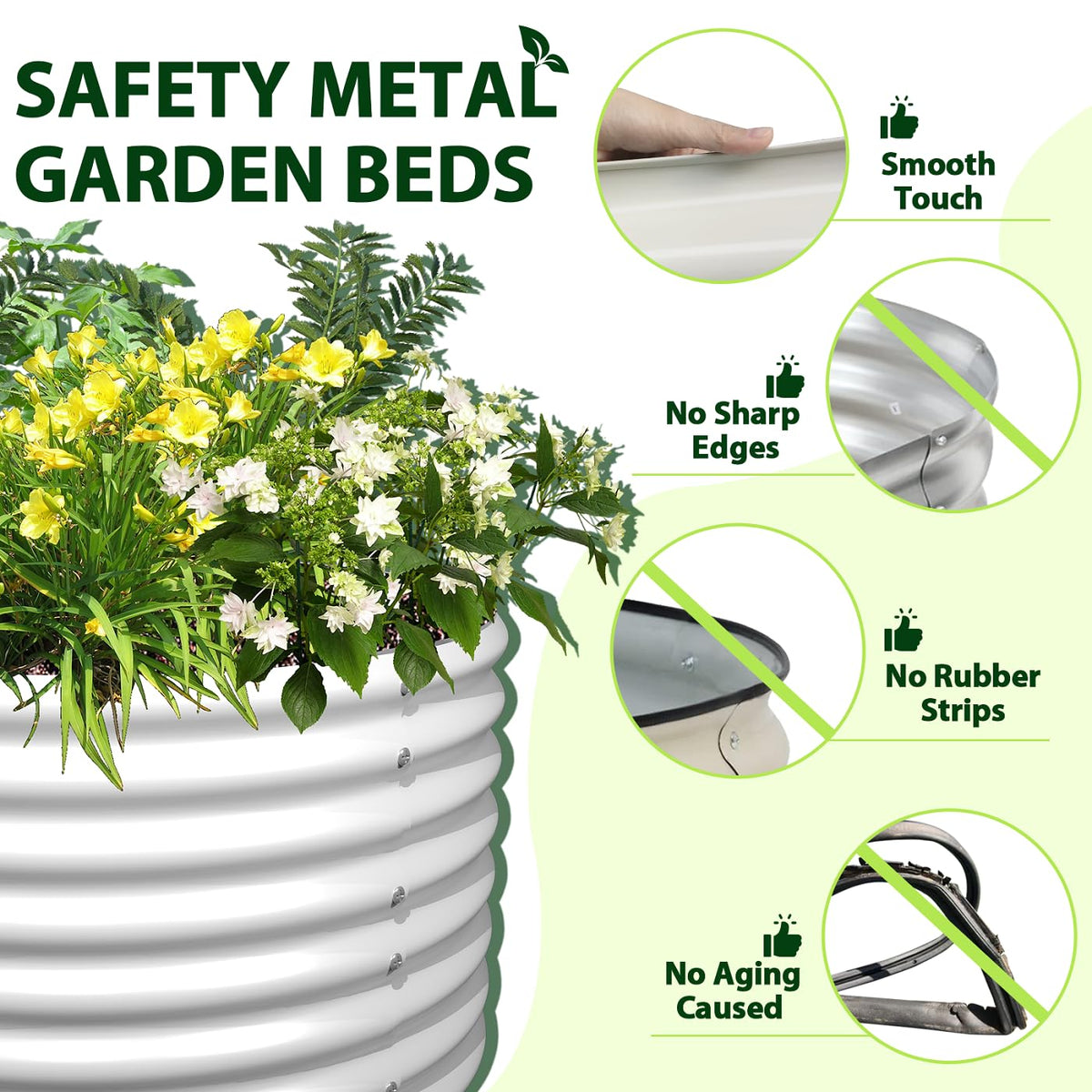 A ANLEOLIFE anti-rust powder coating guards against weather wear in outdoor settings.