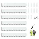 A ANLEOLIFE 20ft Galvanized Steel Landscape Edging – 6-Pack, 40-inch L x 6-inch H, White