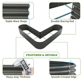 A ANLEOLIFE Heart-Shaped Garden Bed assembly image, tool-free setup with safe edges.