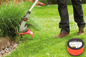 Heavy weed cutting performance from A ANLEOLIFE trimmer line in orange