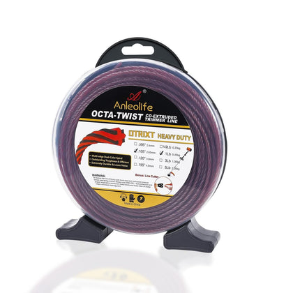 A ANLEOLIFE octa-twist trimmer line donut reduces vibration for smoother cuts