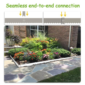 A ANLEOLIFE 10 stakes improve stability for garden borders.