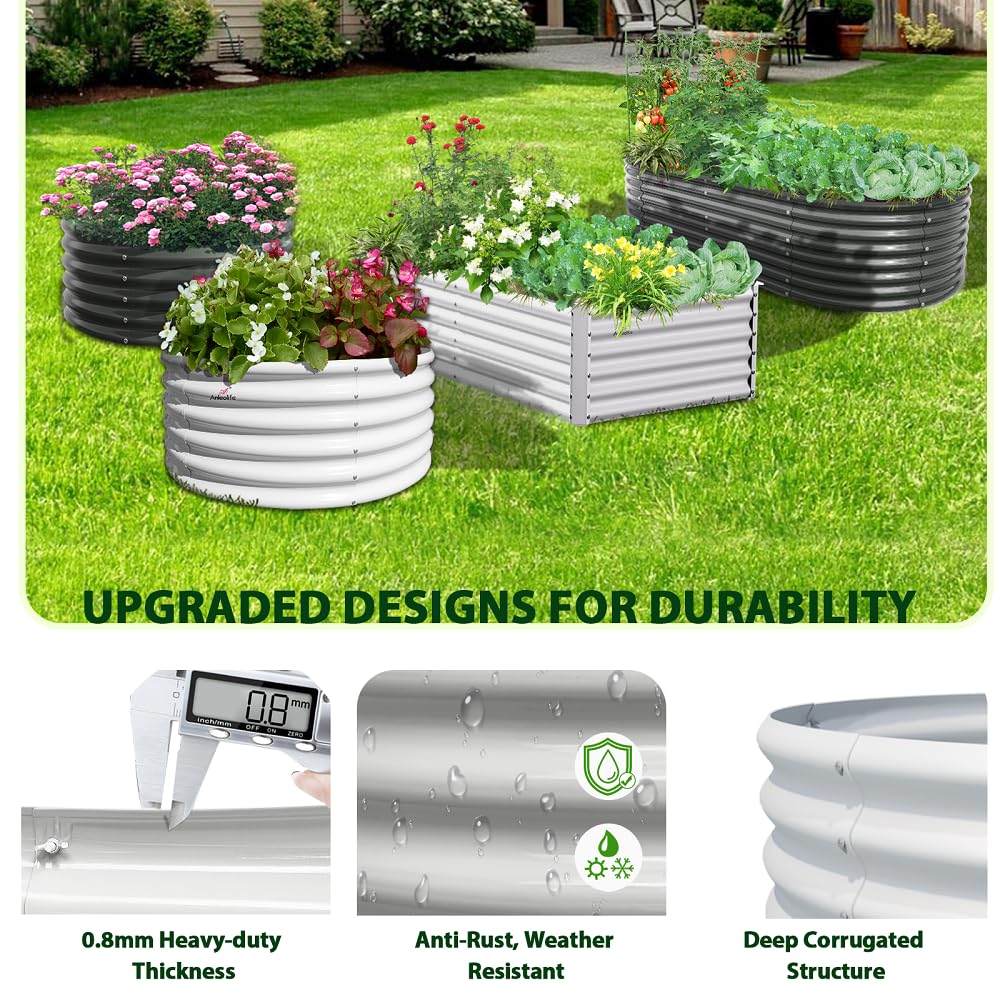 A ANLEOLIFE 4ft long bed suitable for vegetables, flowers, and herbs.