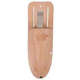 A.M. Leonard dual soil knife sheath main view showing secure blade storage outdoors