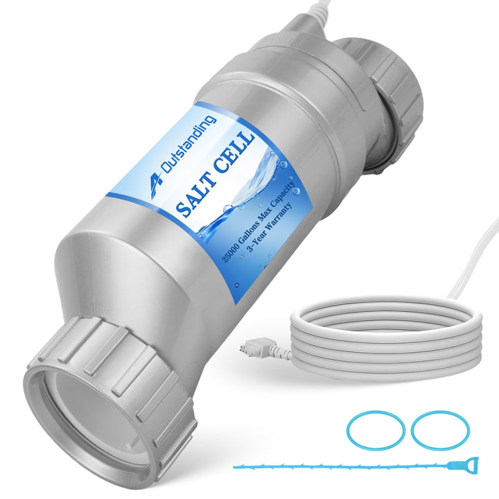 A-Outsanding T-9 salt cell replacement, silver edition close-up, durable UV-resistant design for longevity