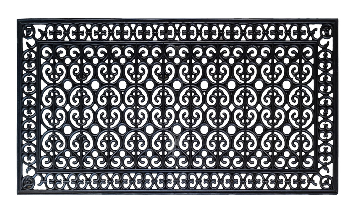 A1 Home Collections 23lb doormat anchored on patio to resist movement