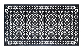 A1 Home Collections 23lb doormat anchored on patio to resist movement