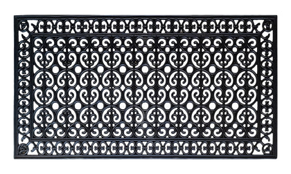 A1 Home Collections 23lb doormat anchored on patio to resist movement