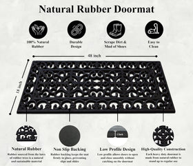 A1 Home Collections easy-clean rubber mat cleans with a garden hose.