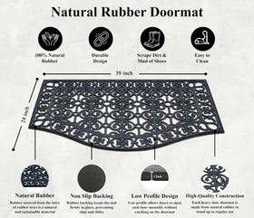 A1 Home Collections easy-clean rubber mat cleans with a hose