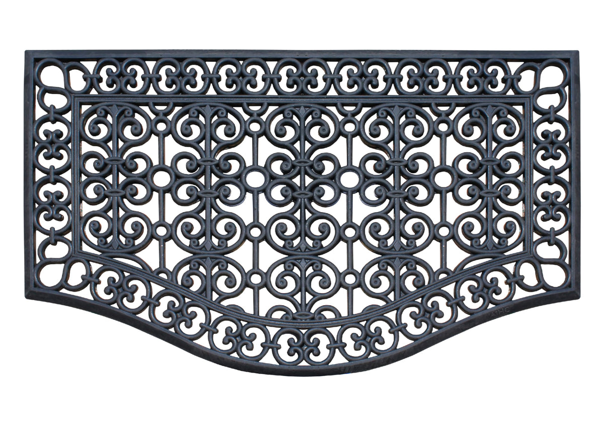 A1 Home Collections heavy-duty rubber doormat anchors at entry for windy conditions