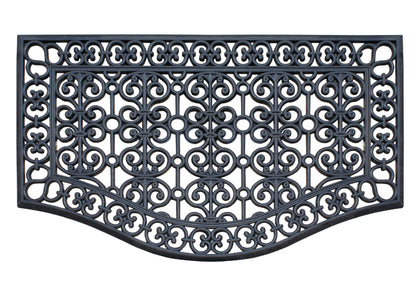 A1 Home Collections heavy-duty rubber doormat anchors at entry for windy conditions