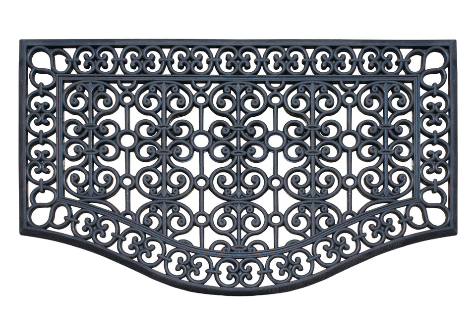 A1 Home Collections heavy-duty rubber doormat anchors at entry for windy conditions