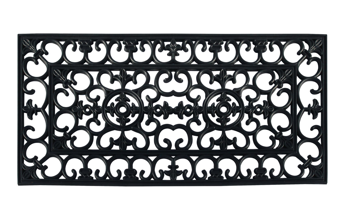 A1 Home Collections heavy-duty rubber doormat for the front door stays put during busy entrances