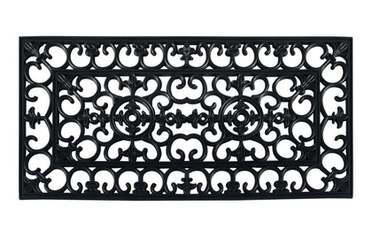 A1 Home Collections heavy-duty rubber doormat for the front door stays put during busy entrances