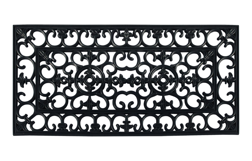 A1 Home Collections heavy-duty rubber doormat for the front door stays put during busy entrances