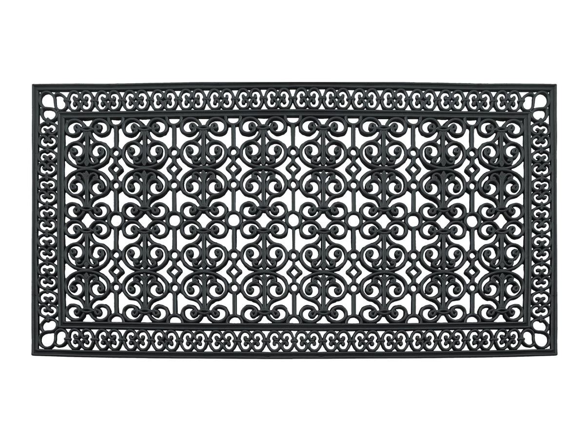 A1 Home Collections heavy-duty rubber doormat with non-slip grip for entryways.
