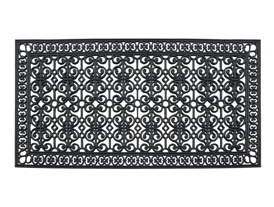 A1 Home Collections heavy-duty rubber doormat with non-slip grip for entryways.