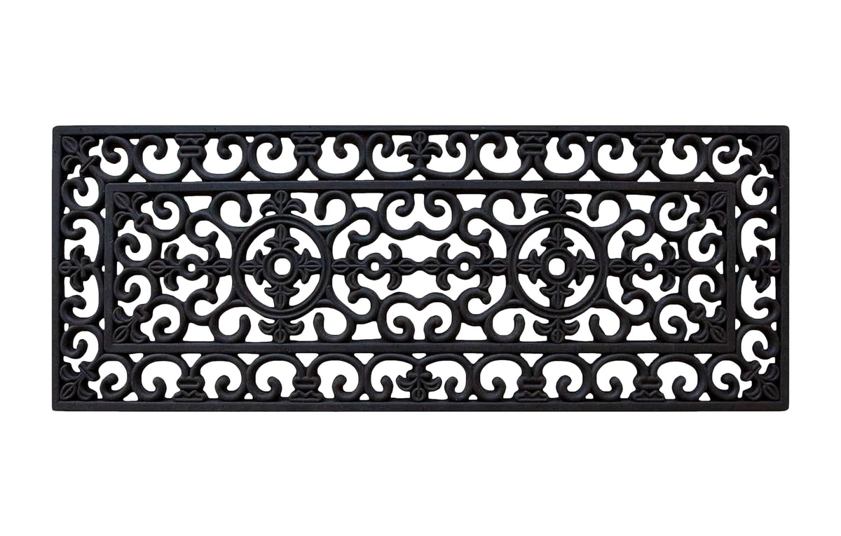 A1 Home Collections outdoor doormat on a porch staying put under heavy foot traffic.