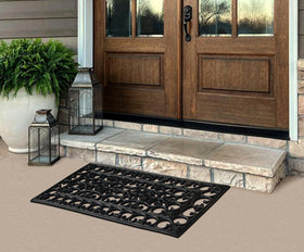A1 Home Collections rubber doormat with open lattice drainage channels for mud and water