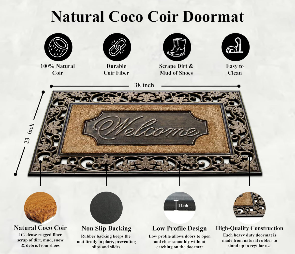 A1HC Environmentally friendly outdoor rug; biodegradable and compostable.