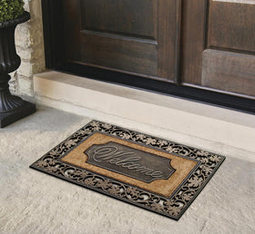 A1HC Molded rubber border mat offers stable grip for high-traffic entryways.