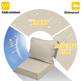 AAAAAcessories waterproof cushion cover beige for outdoor durability.