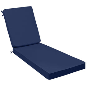 AAAAAcessories outdoor chaise navy blue cushion front view highlighting waterproof fabric for patios.