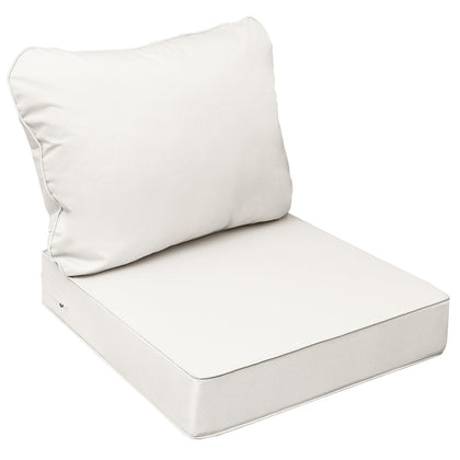AAAAAcessories creamy white outdoor chair cushion 24x24 adds soft patio comfort.