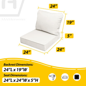 Reinforced piped edge adds durability to AAAAAcessories cushions.