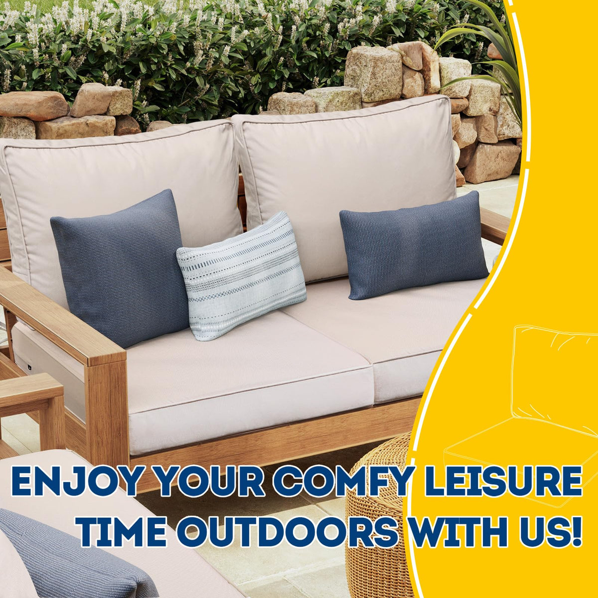 AAAAAcessories polyester back pillow stays durable and quick-drying outdoors.