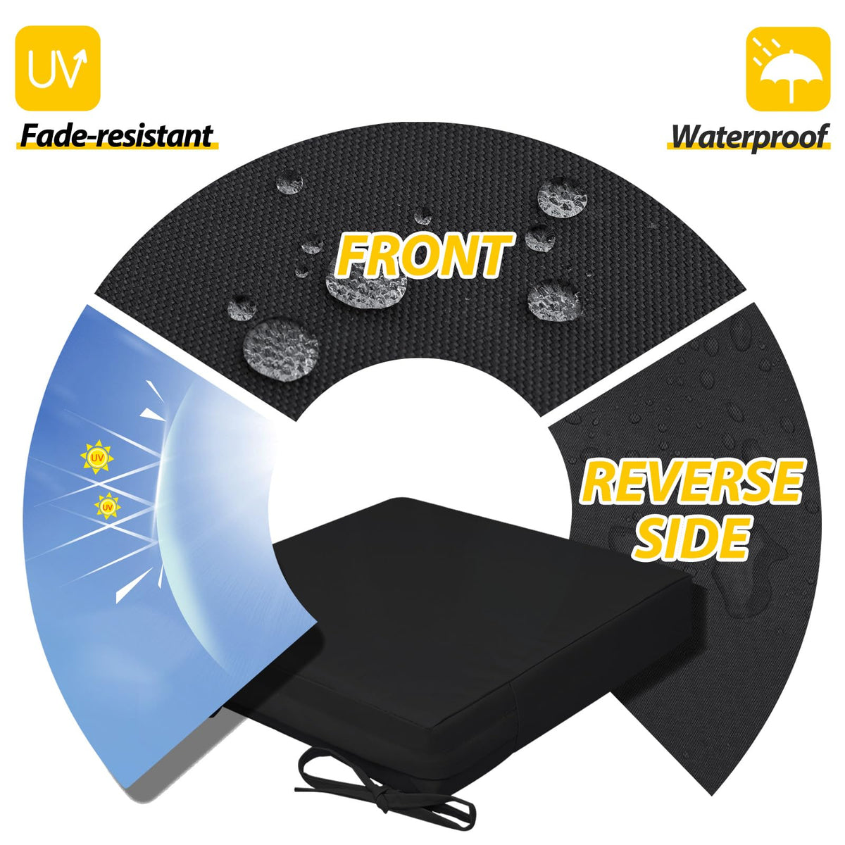 AAAAAcessories chair cushions with non-slip bottom keep seats stable on decks.