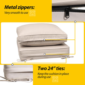 AAAAAcessories waterproof cushion cover resists fading for vibrant outdoor furniture.
