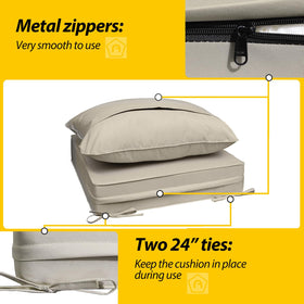 AAAAAcessories deep-seat foam detail provides supportive outdoor seating