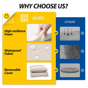 AAAAAcessories non-slip ties and piped edge keep cushions secure.