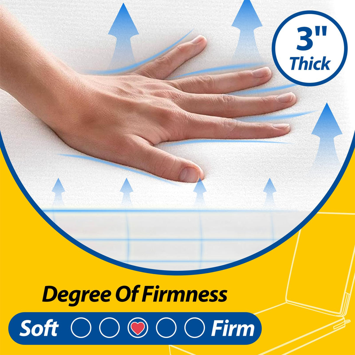 AAAAAcessories fade-resistant cushion for patios and balconies.