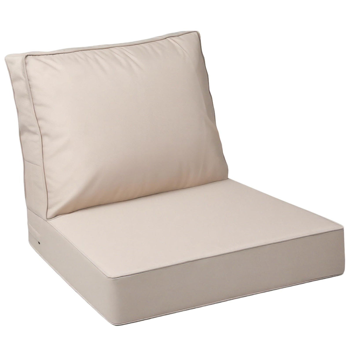 AAAAAcessories outdoor deep seat cushions 24x24x5 in sandstone beige for all-weather comfort.