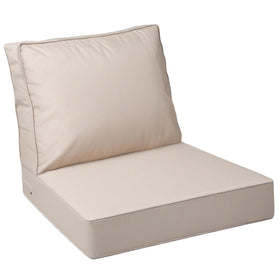 AAAAAcessories outdoor deep seat cushions 24x24x5 in sandstone beige for all-weather comfort.