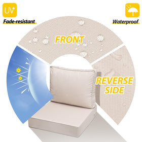 AAAAAcessories 24x19 back pillow sandstone beige adds supportive outdoor seating.