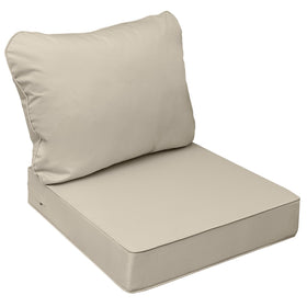 AAAAAcessories beige outdoor seat cushion 24x24x5 adds plush comfort to chairs